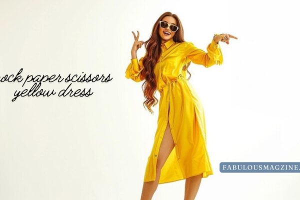 rock paper scissors yellow dress